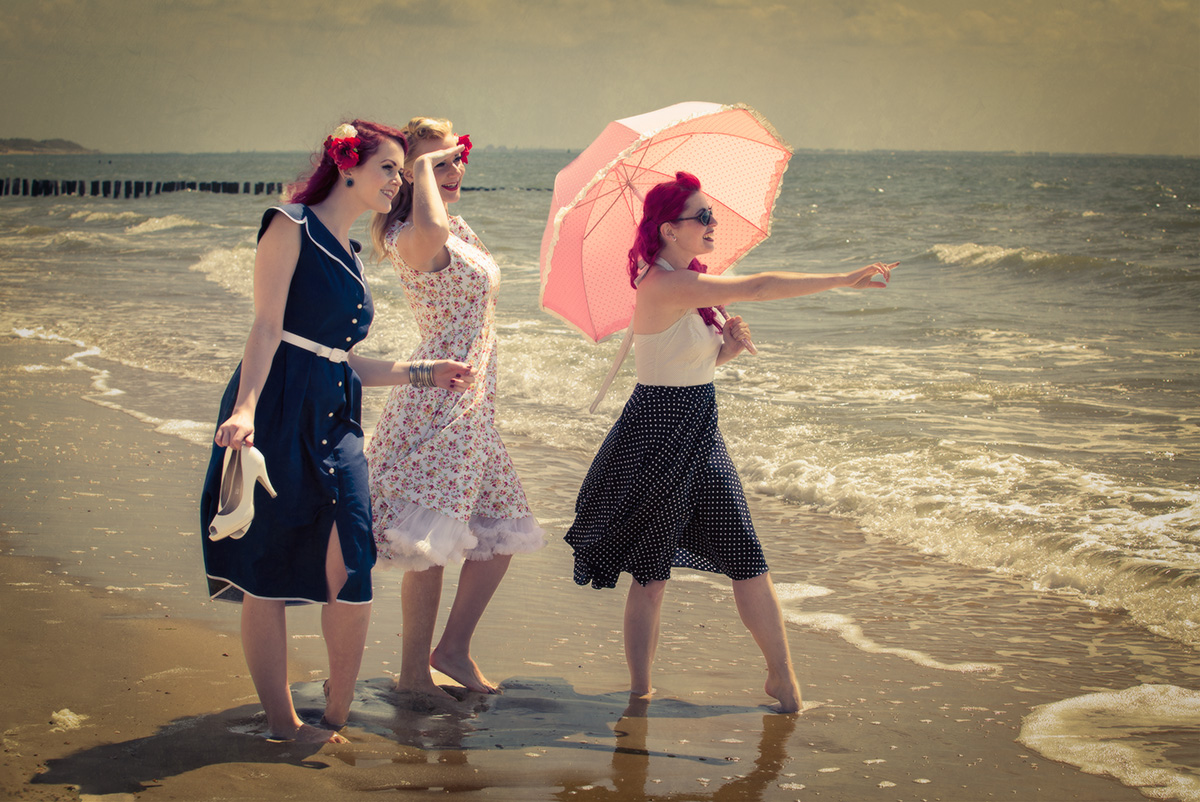 Vintage Shooting am Strand